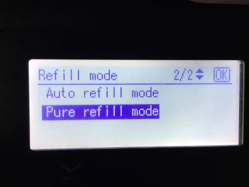 image of Ricoh SP310 printer reset