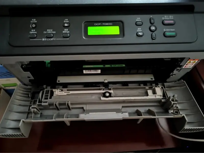 image of removing brother printer replace toner cartridge prompt