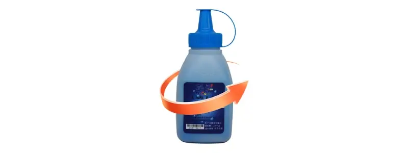 image of a bottle toner powder