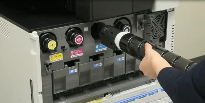 image of replacing Canon ADV toner cartridges
