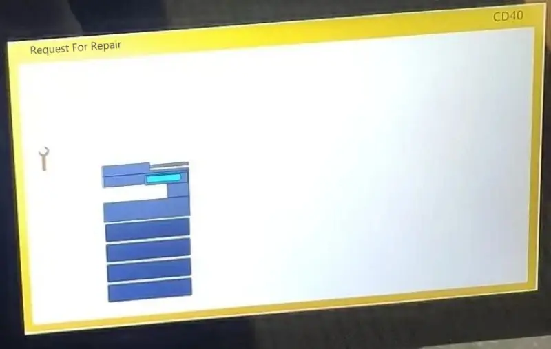 image of Toshiba Printer Error CD40