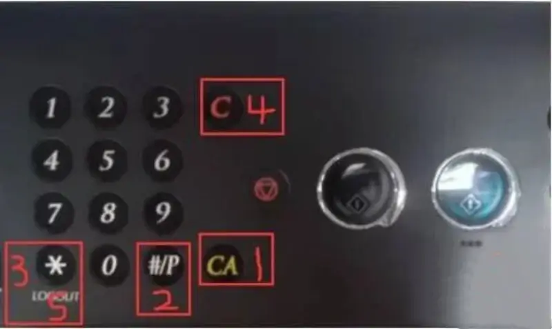 image of Sharp Copier control panel