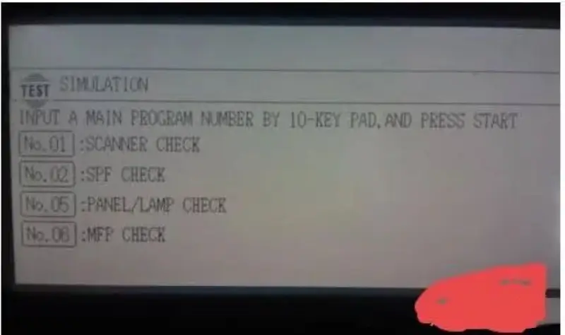 image of Sharp Copier control panel
