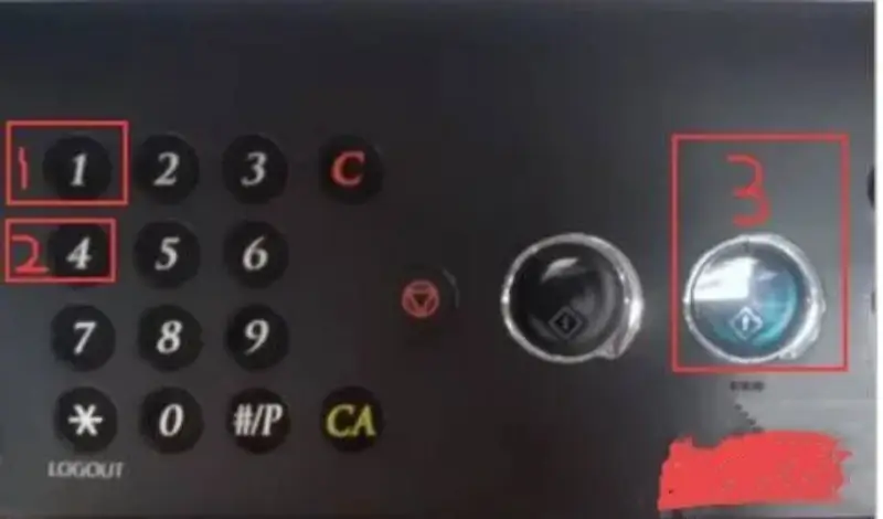 image of Sharp Copier control panel