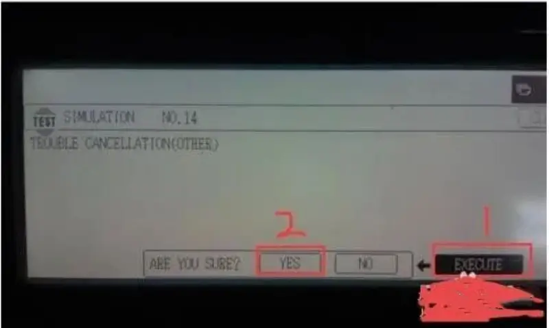 image of Sharp Copier control panel
