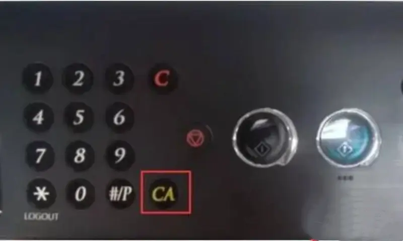 image of Sharp Copier control panel