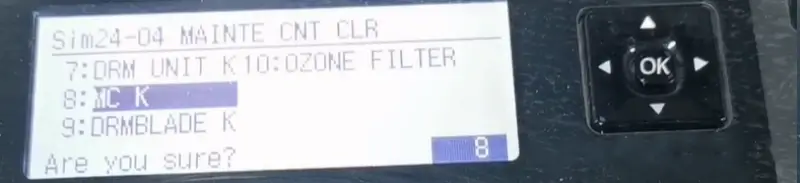 image of clearing the small man light and small sun lamp on Sharp printer