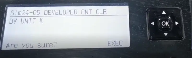 image of clearing the small man light and small sun lamp on Sharp printer